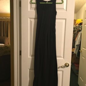 Black tank maternity maxi dress
